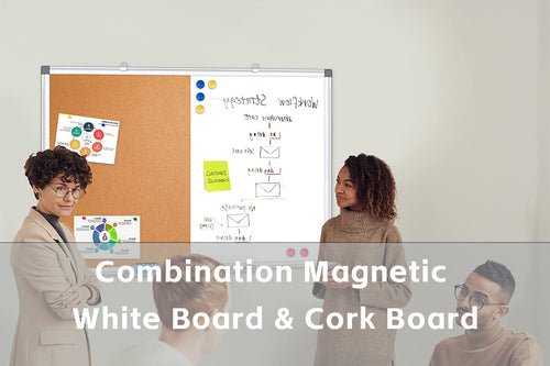 Combination Magnetic White Board & Cork Board: The Perfect 24"x18" Notice Board for Every Need