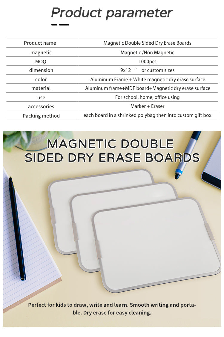 M15 Plastic Frame Magnetic Double Sided Dry Erase Lapboard - Premium dry erase lapboard from Madic Whiteboard - Madic Whiteboard
