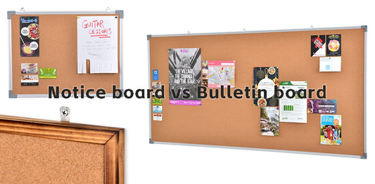 「Whiteboard Knowledge」Notice board vs Bulletin board