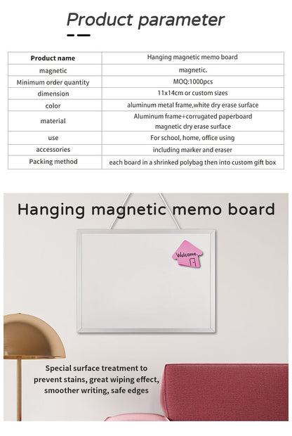 M13 Rope Mounted Magnetic Dry Erase Whiteboard - Premium dry erase lapboard from Madic Whiteboard - Madic Whiteboard