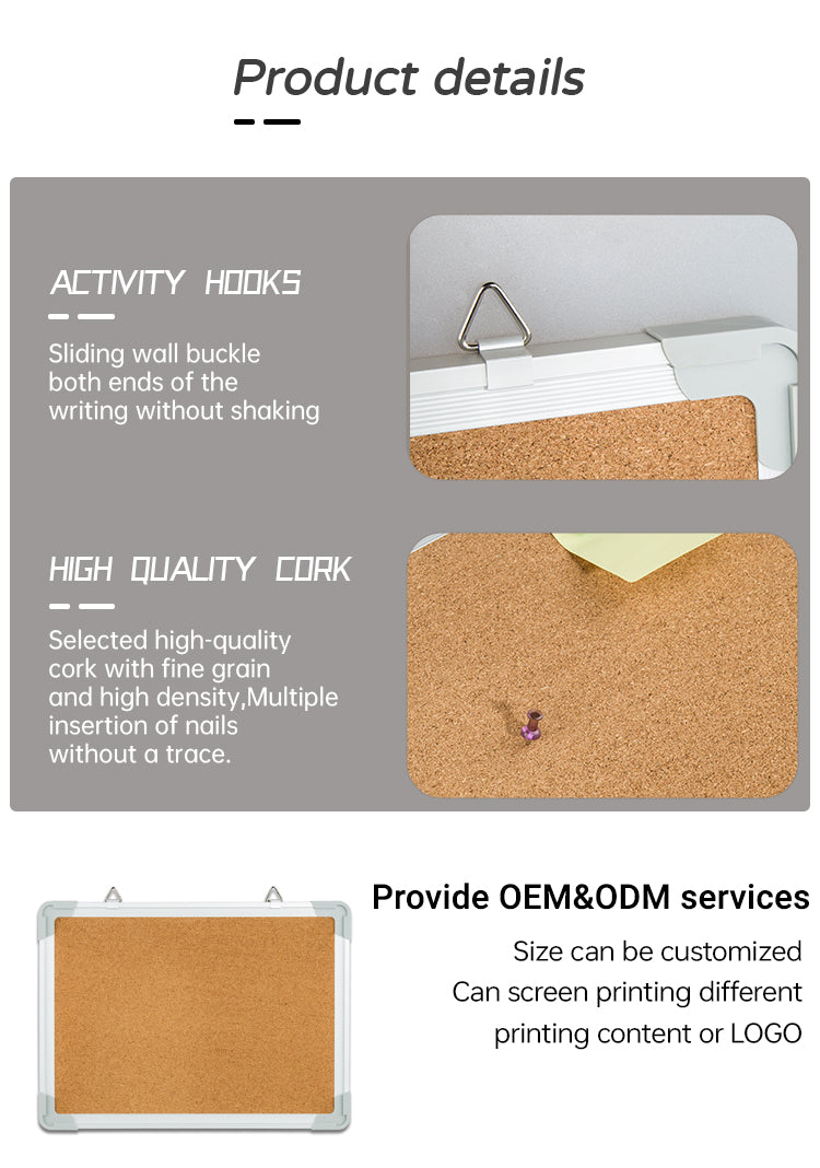 M17 Wall Hanging Bulletin Cork Board - Premium cork bulletin board from Madic Whiteboard - Madic Whiteboard