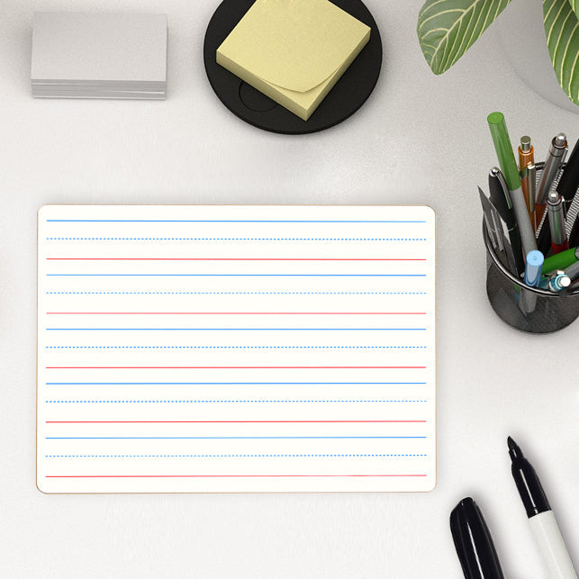 M34 9*12 Inches Small MDF Dry Erase Lapboard with Red and Blue Line Print For Students kids - Premium dry erase lapboard from Madic Whiteboard - Madic Whiteboard