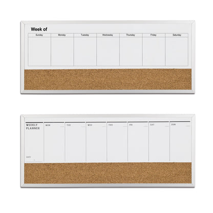 M14 Weekly Planner Combo Board - Magnetic Dry Erase Cork Board - Premium cork bulletin board from Madic Whiteboard - Madic Whiteboard
