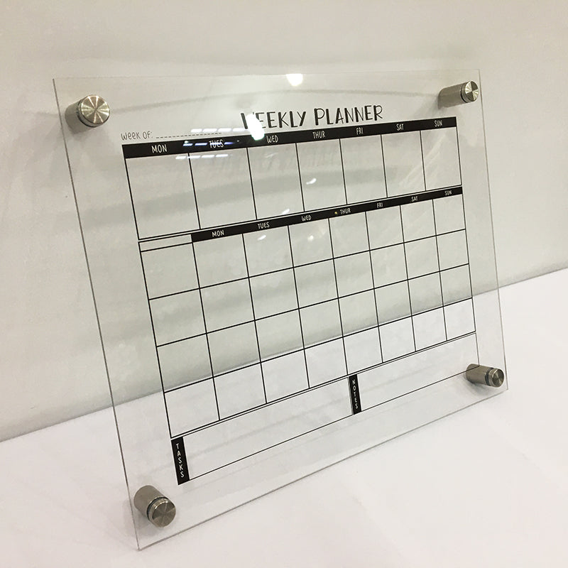 Custom Printing Acrylic Dry Erase Weekly Planner Calendar Whiteboard for Wall - Premium  from Madic Whiteboard - Madic Whiteboard